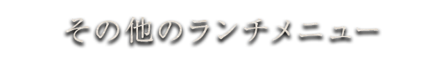 その他のランチメニュー